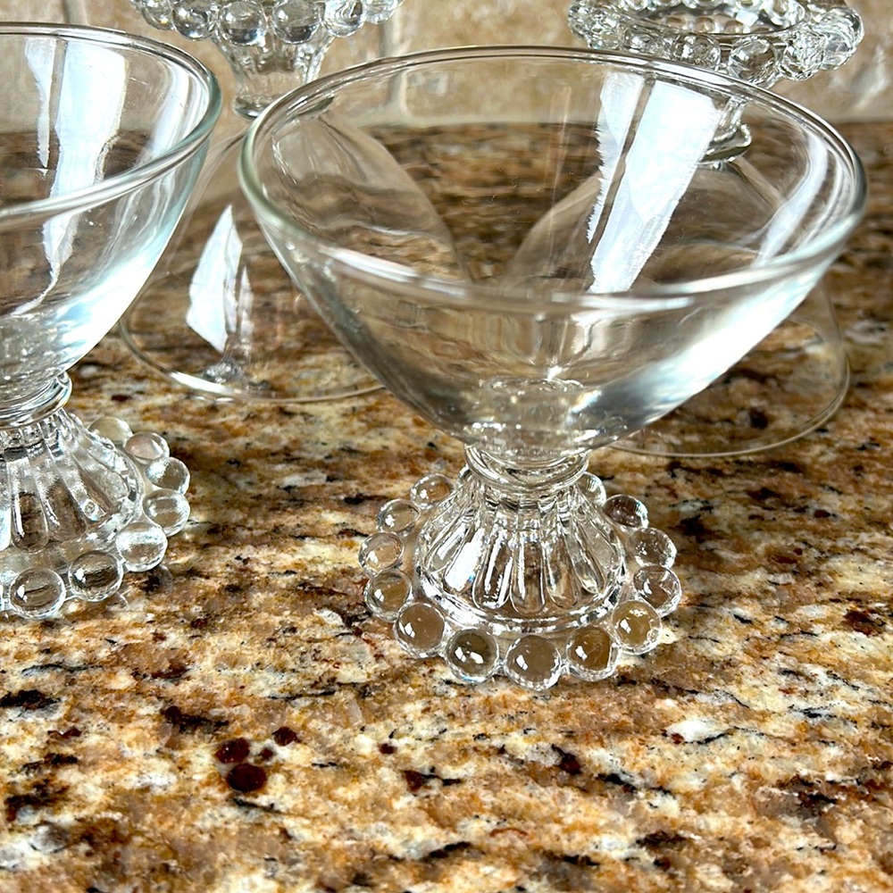 Vintage candlewick desert glasses….4 pcs